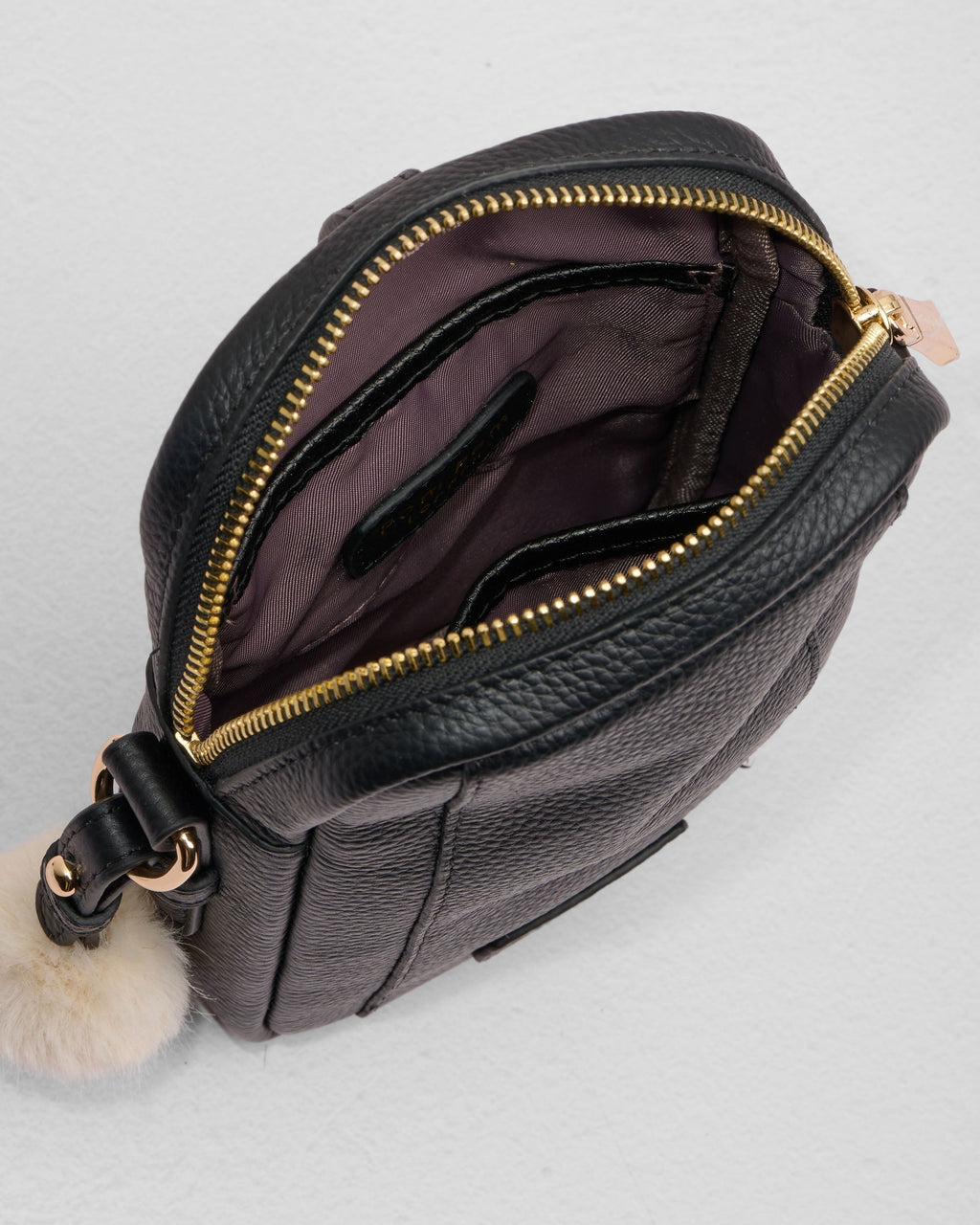 Pom Pom London Eaton Phone Bag Black