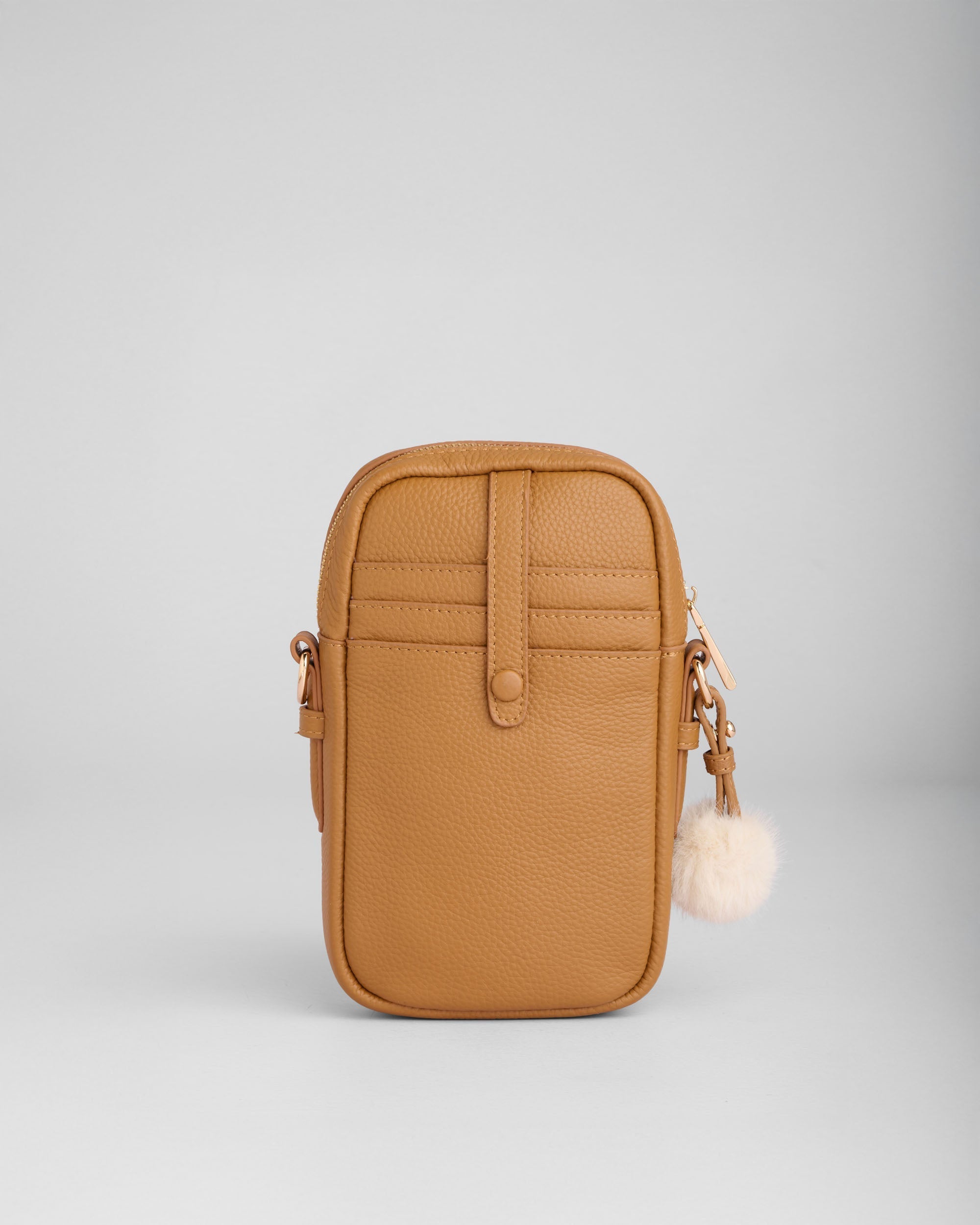 Pom Pom London Eaton Phone Bag Maple & Stone