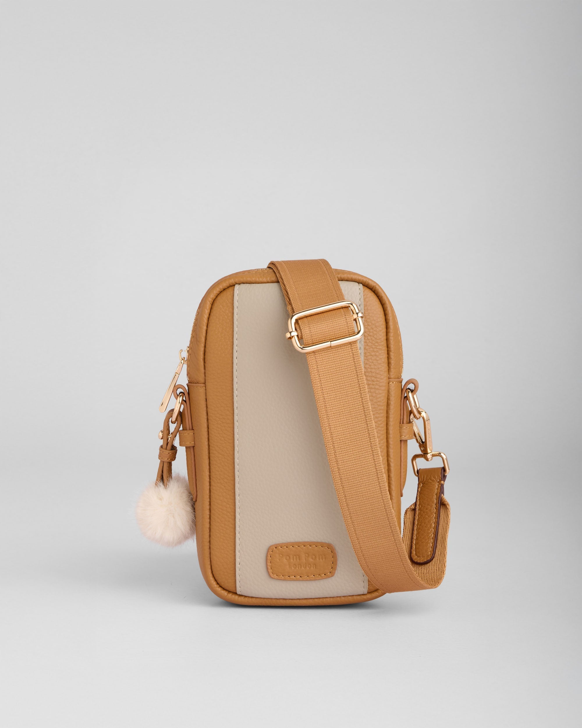 Pom Pom London Eaton Phone Bag Maple & Stone