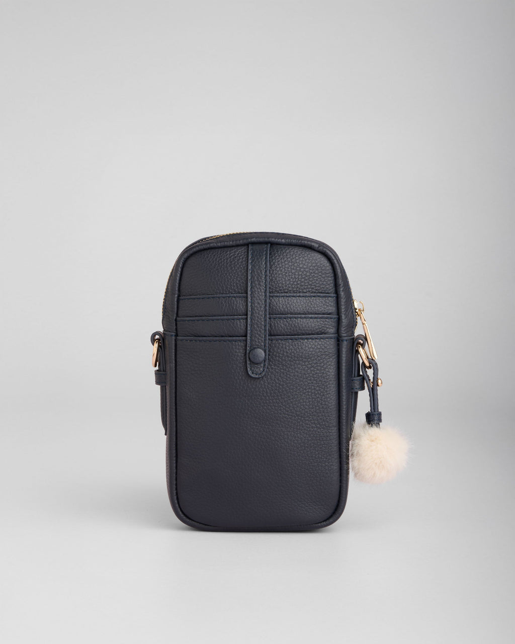 Pom Pom London Eaton Phone Bag Navy & Slate Blue