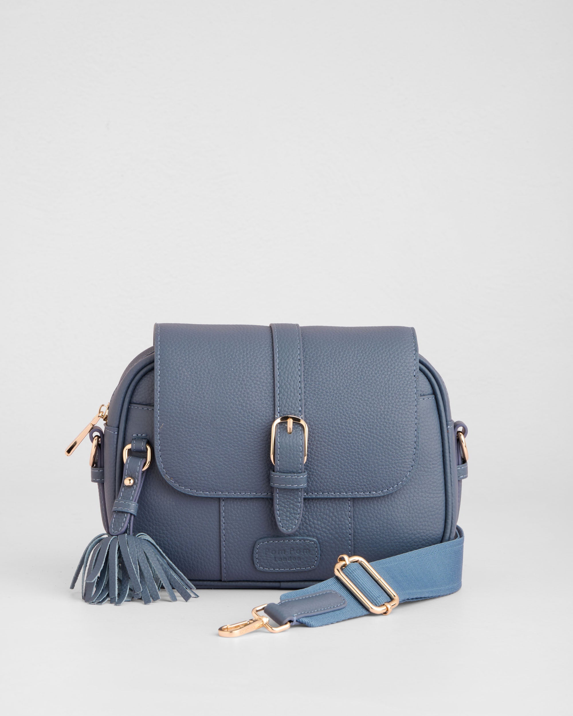 Pom Pom London Finsbury Bag Slate Blue