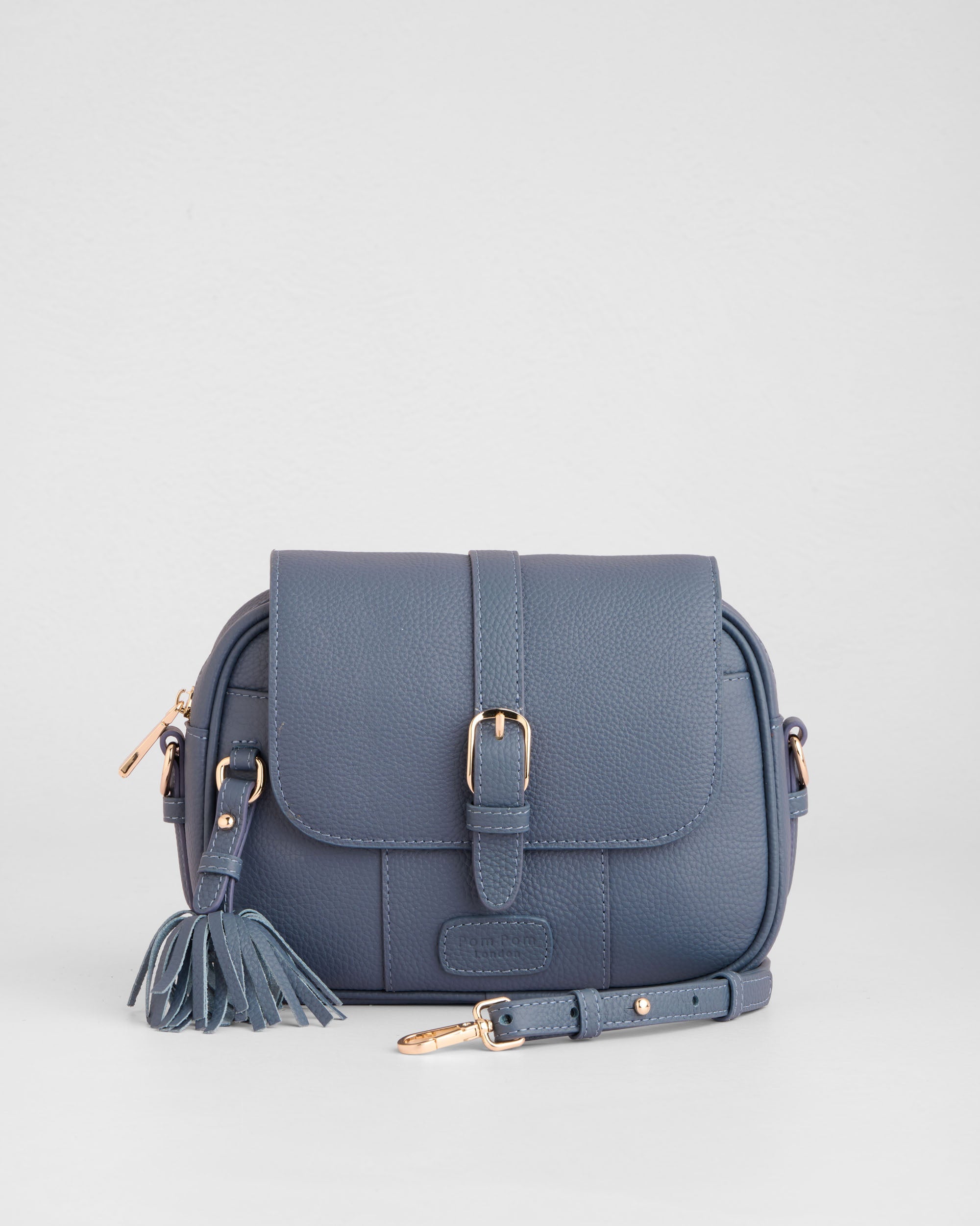 Pom Pom London Finsbury Bag Slate Blue