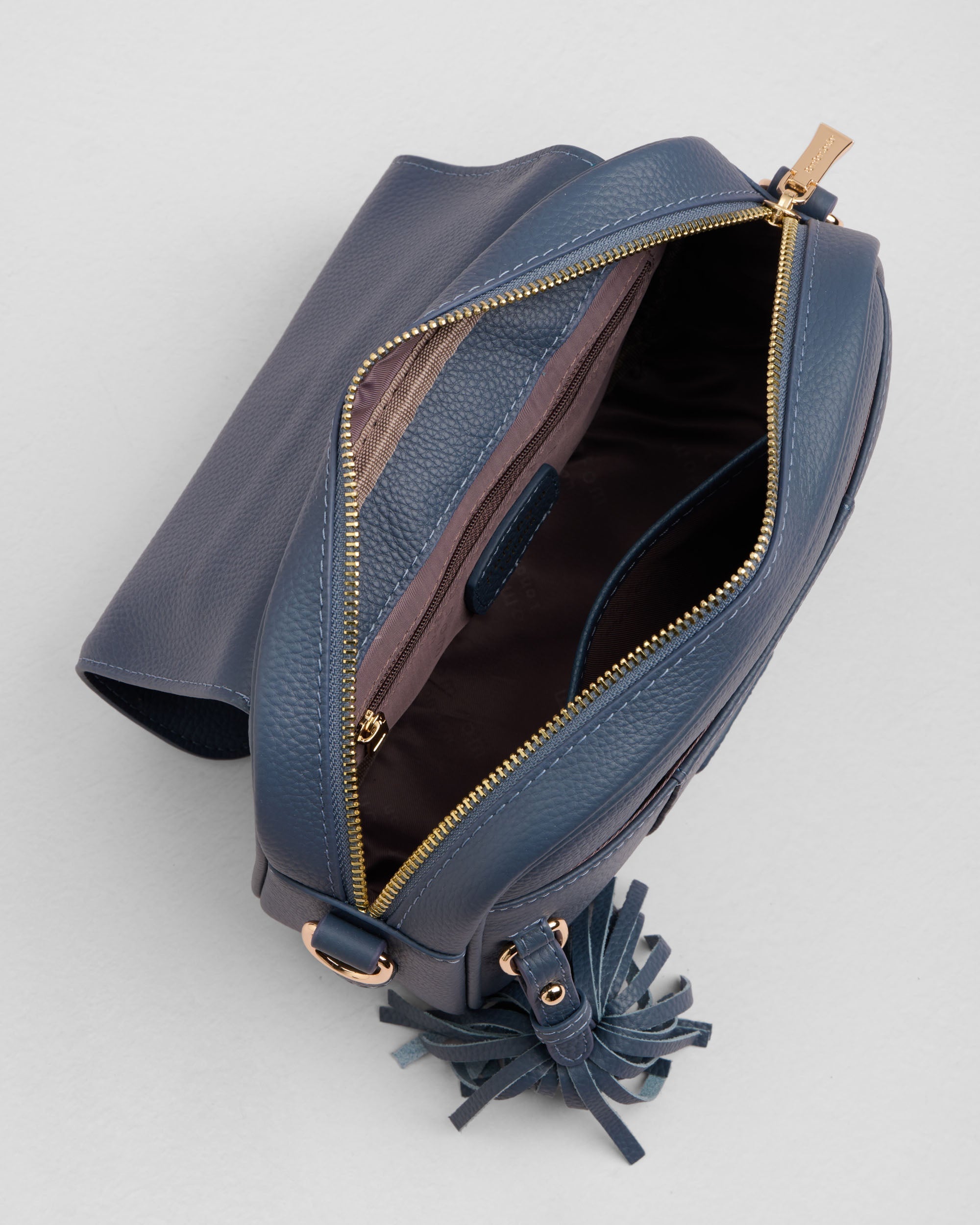 Pom Pom London Finsbury Bag Slate Blue