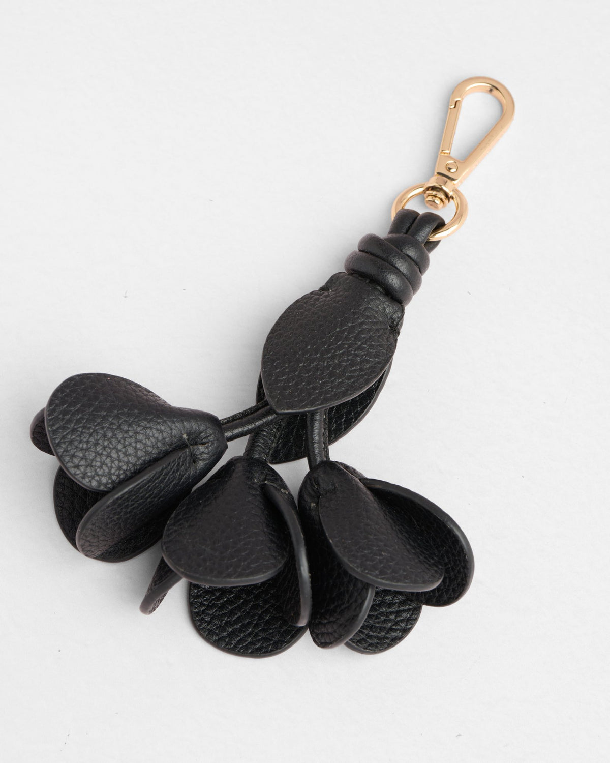 Pom Pom London Flower Keyring Black