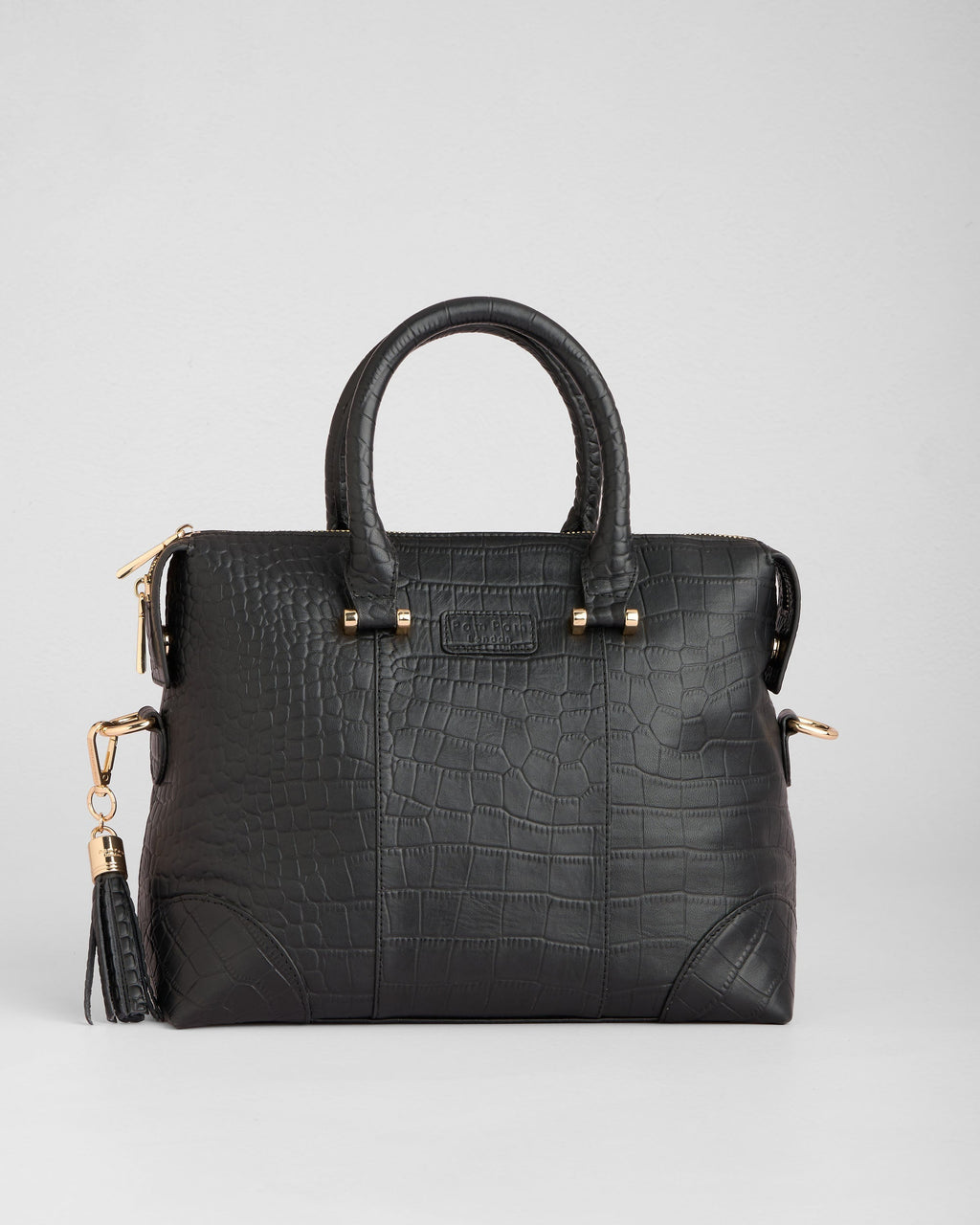Pom Pom London Greenwich Bag Croc Black