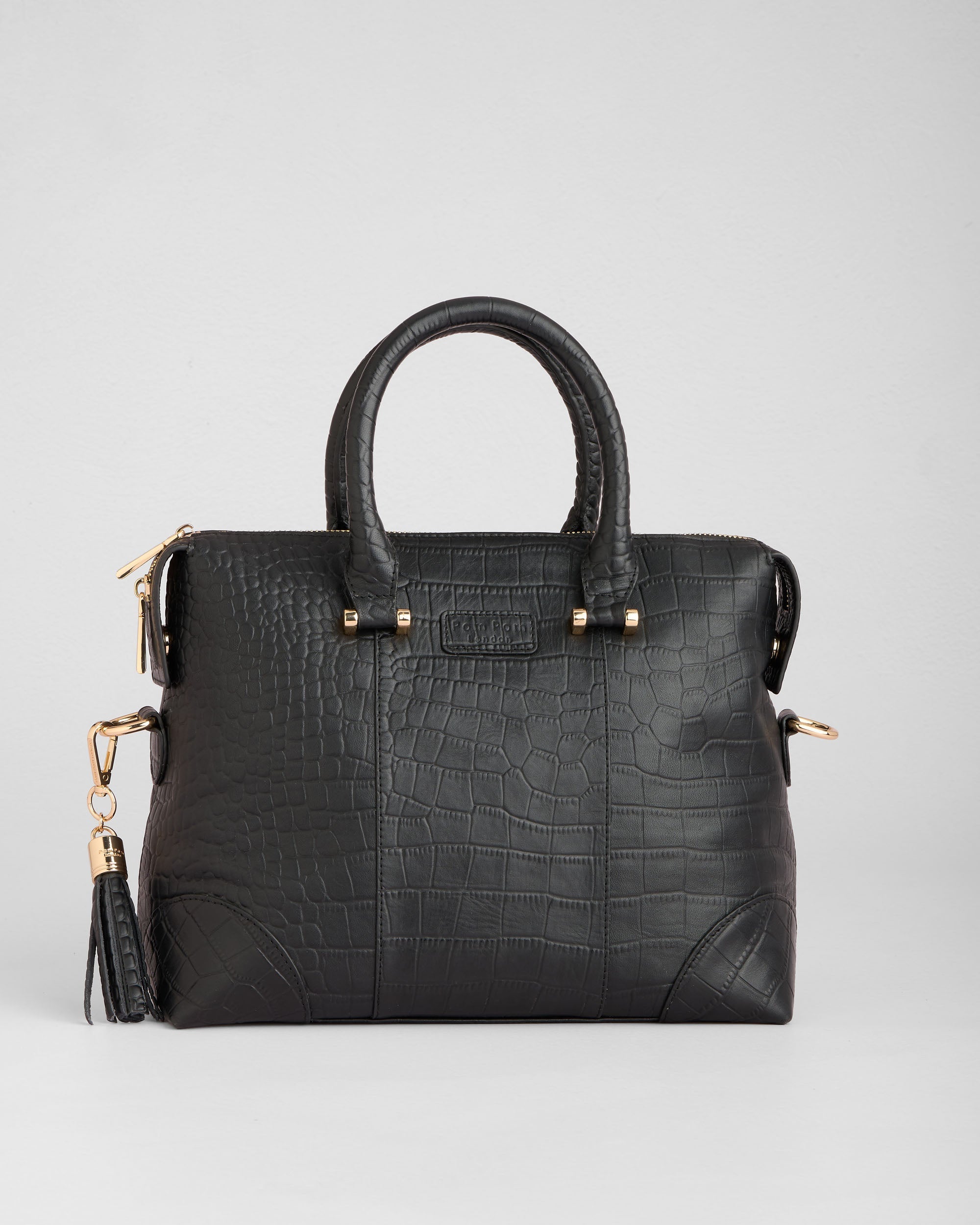 Pom Pom London Greenwich Bag Croc Black