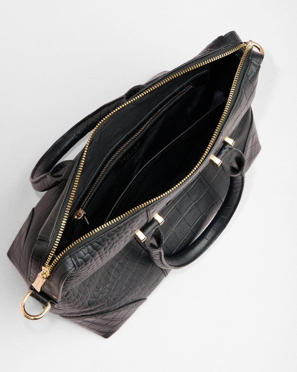 Pom Pom London Greenwich Bag Croc Black