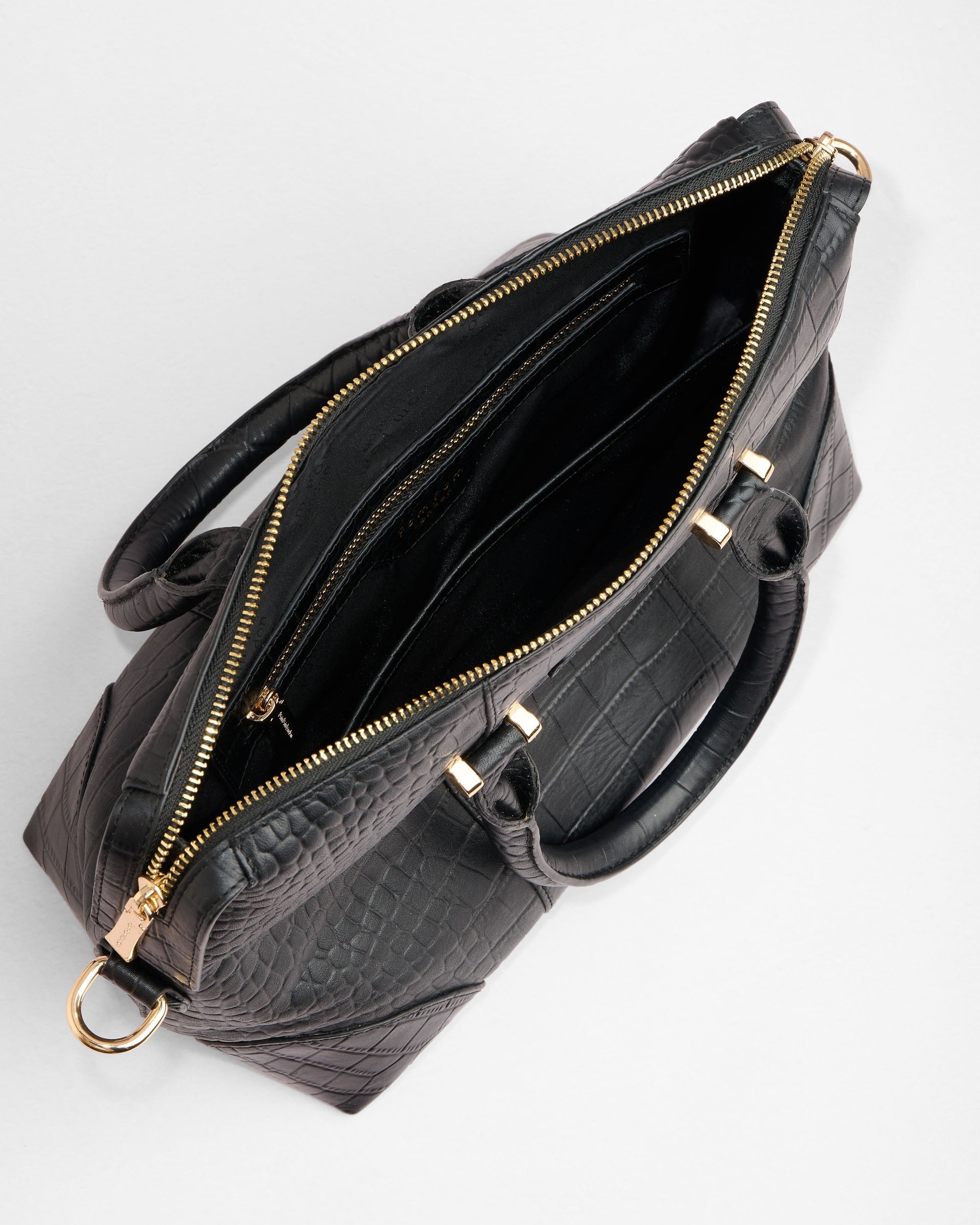 Pom Pom London Greenwich Bag Croc Black