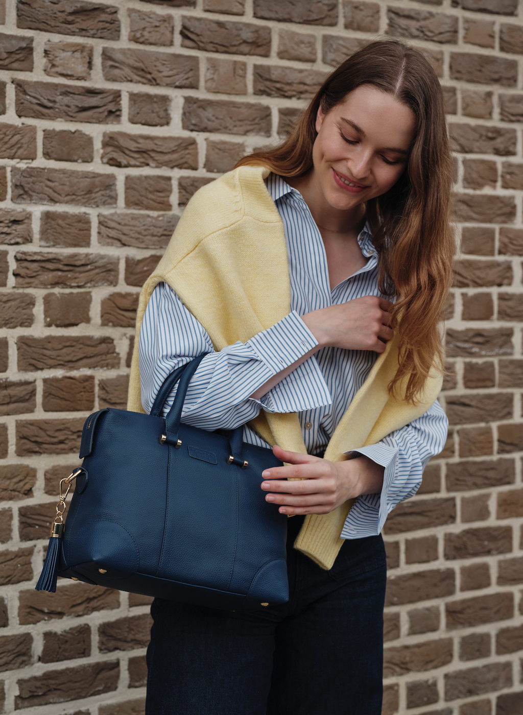 Pom Pom London Greenwich Bag Moonlight Blue