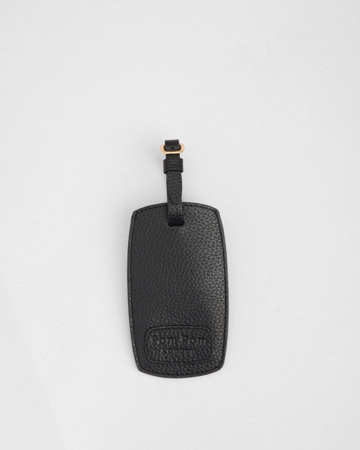 Pom Pom London Luggage Tag Black