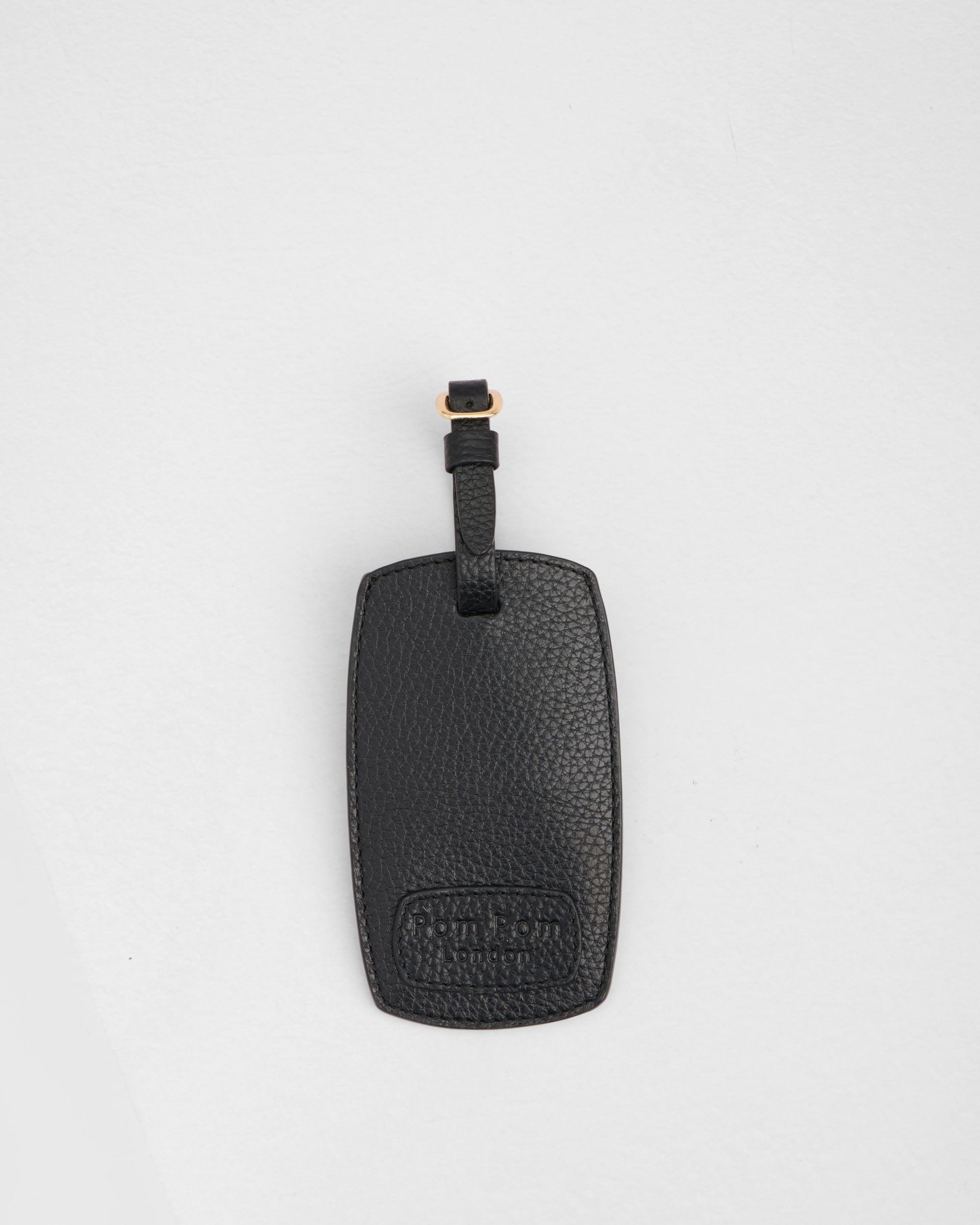 Pom Pom London Luggage Tag Black
