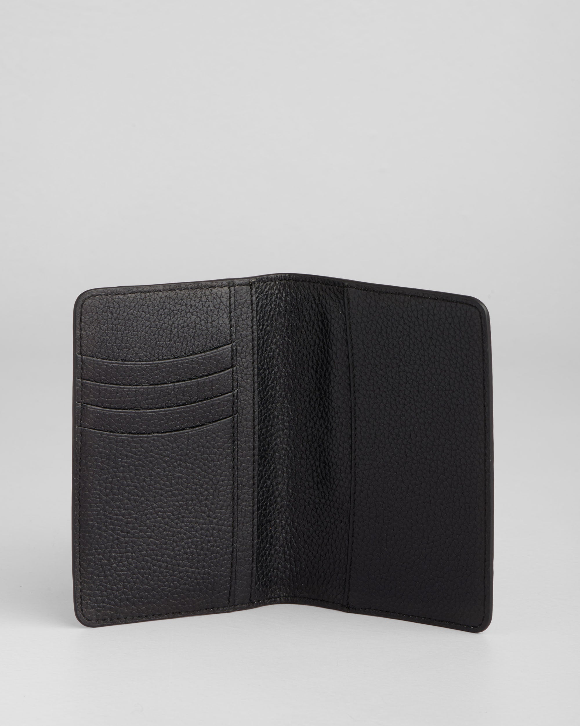 Pom Pom London Passport Holder Black