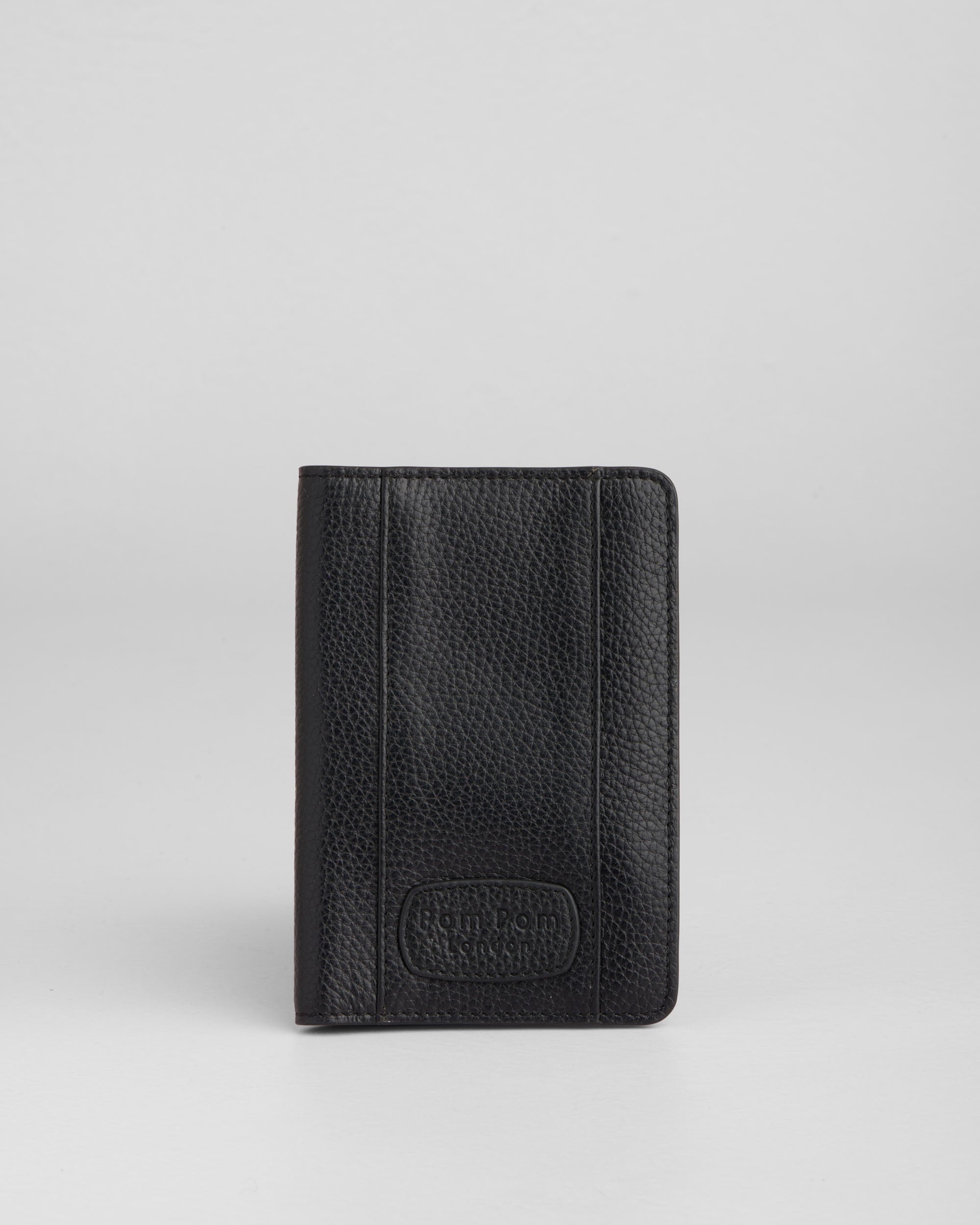 Pom Pom London Passport Holder Black