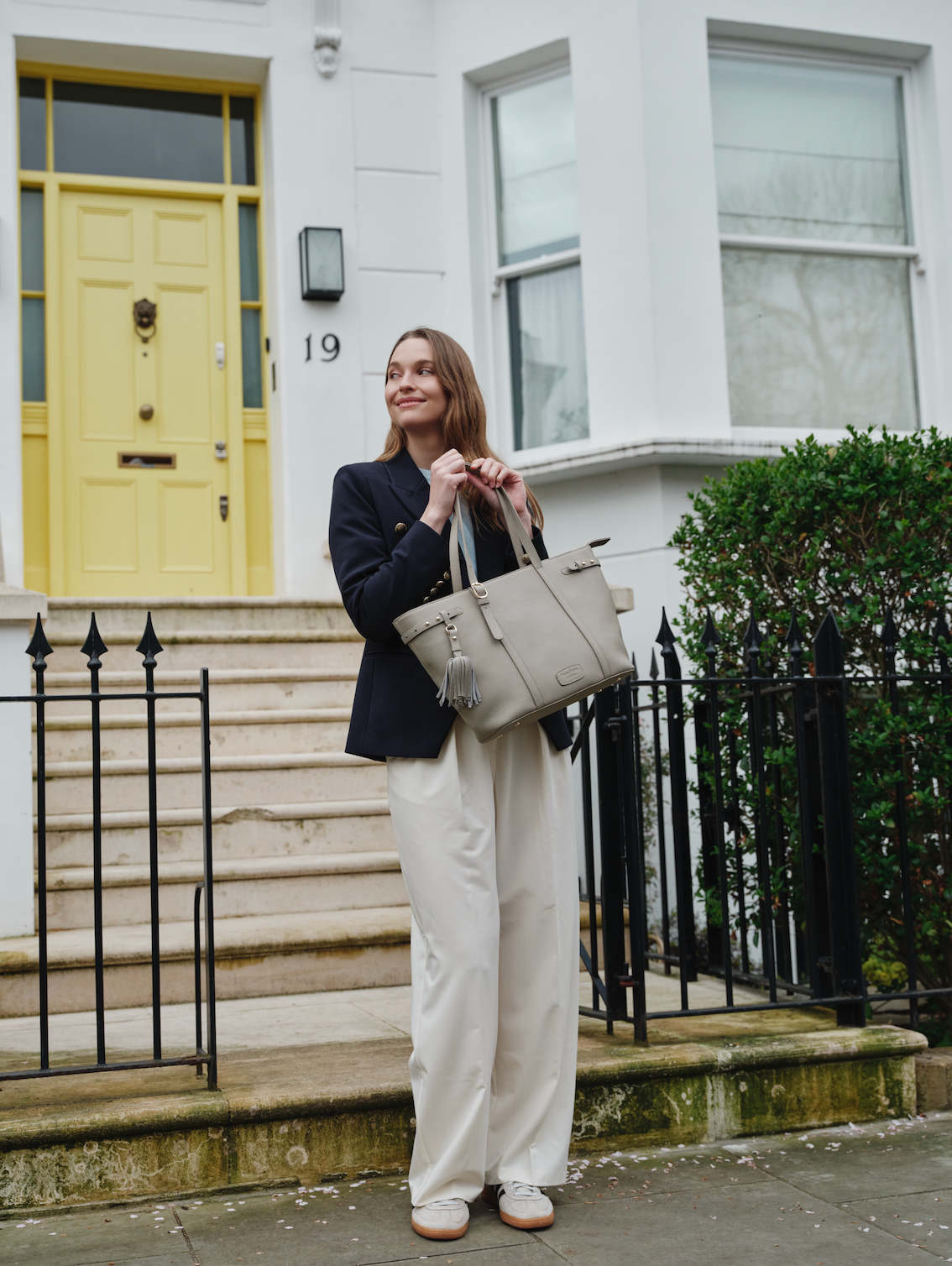 Pom Pom London Pelham Tote Bag Stone