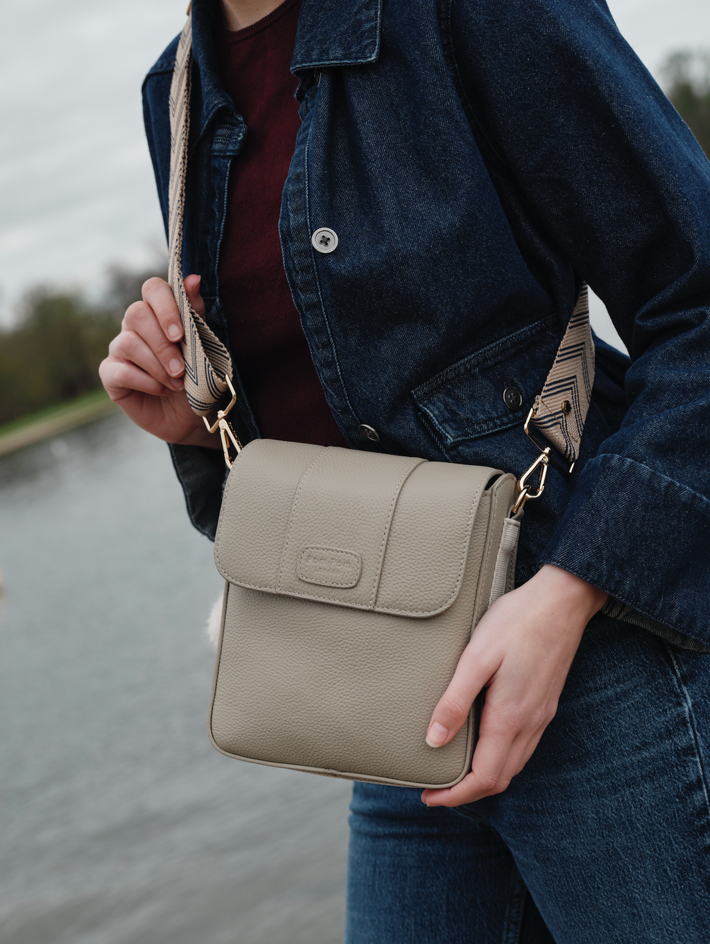Pom Pom London Portman Bag Stone