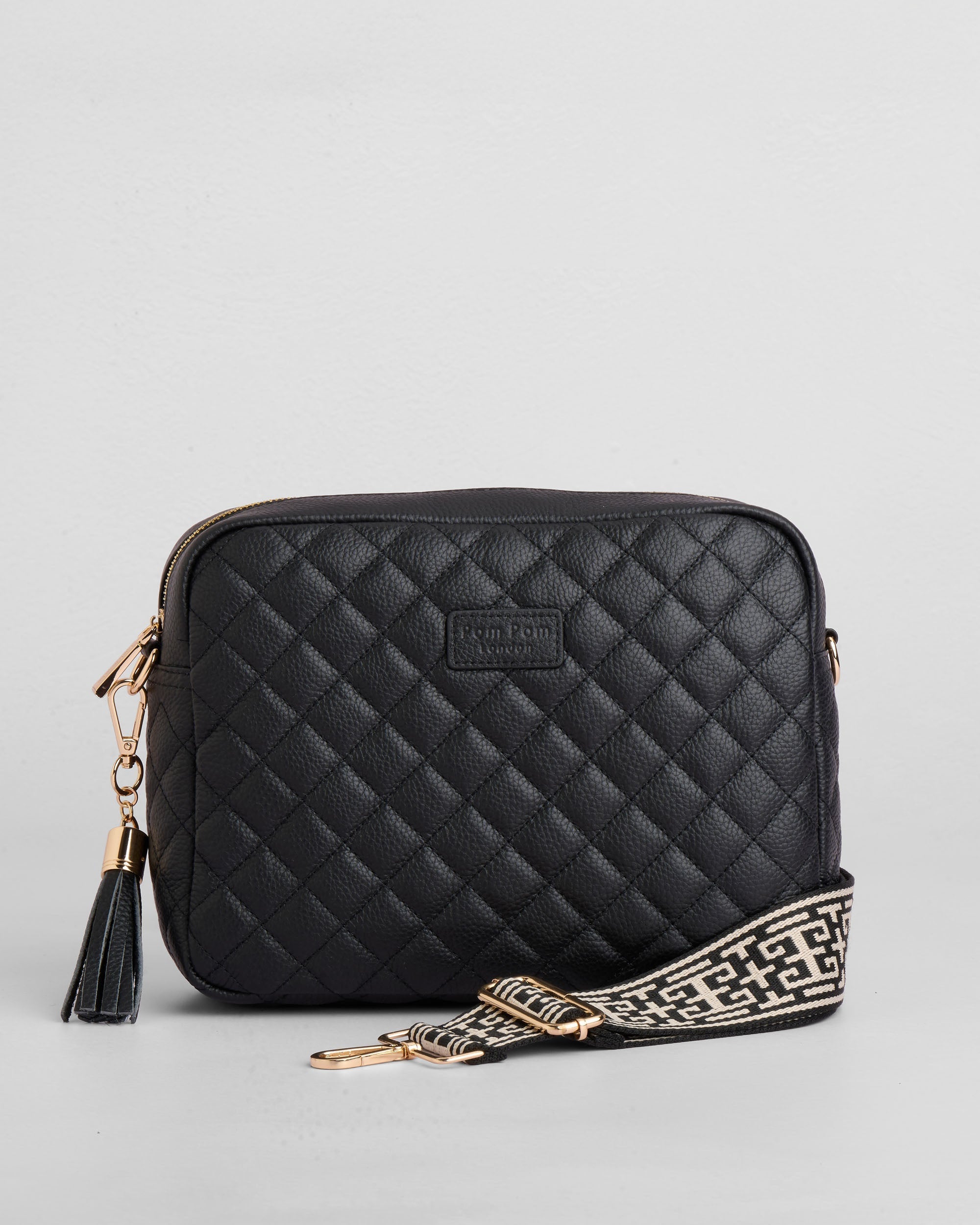 Pom Pom London Quilted City Plus Bag Black