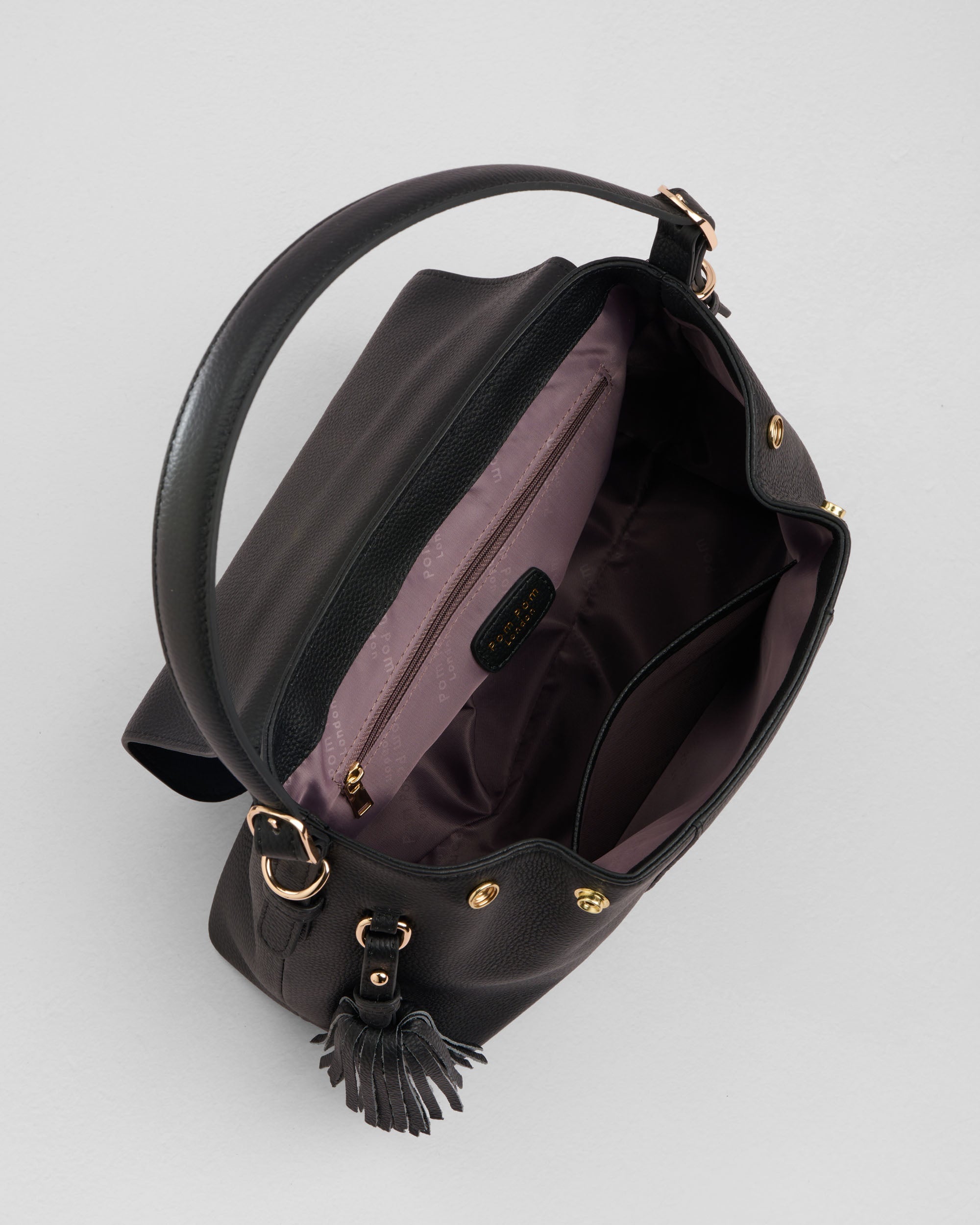 Pom Pom London Strand Bag Black