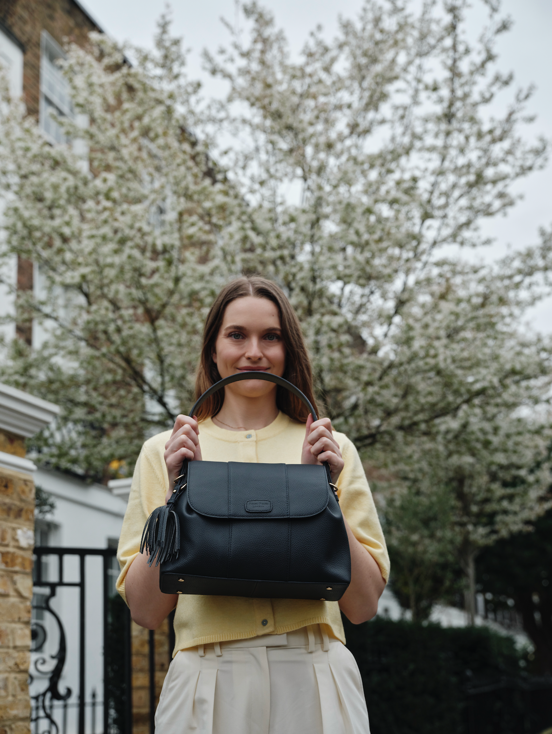Pom Pom London Strand Bag Navy