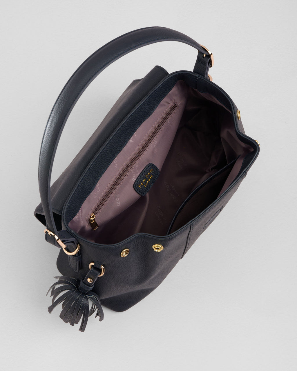 Pom Pom London Strand Bag Navy