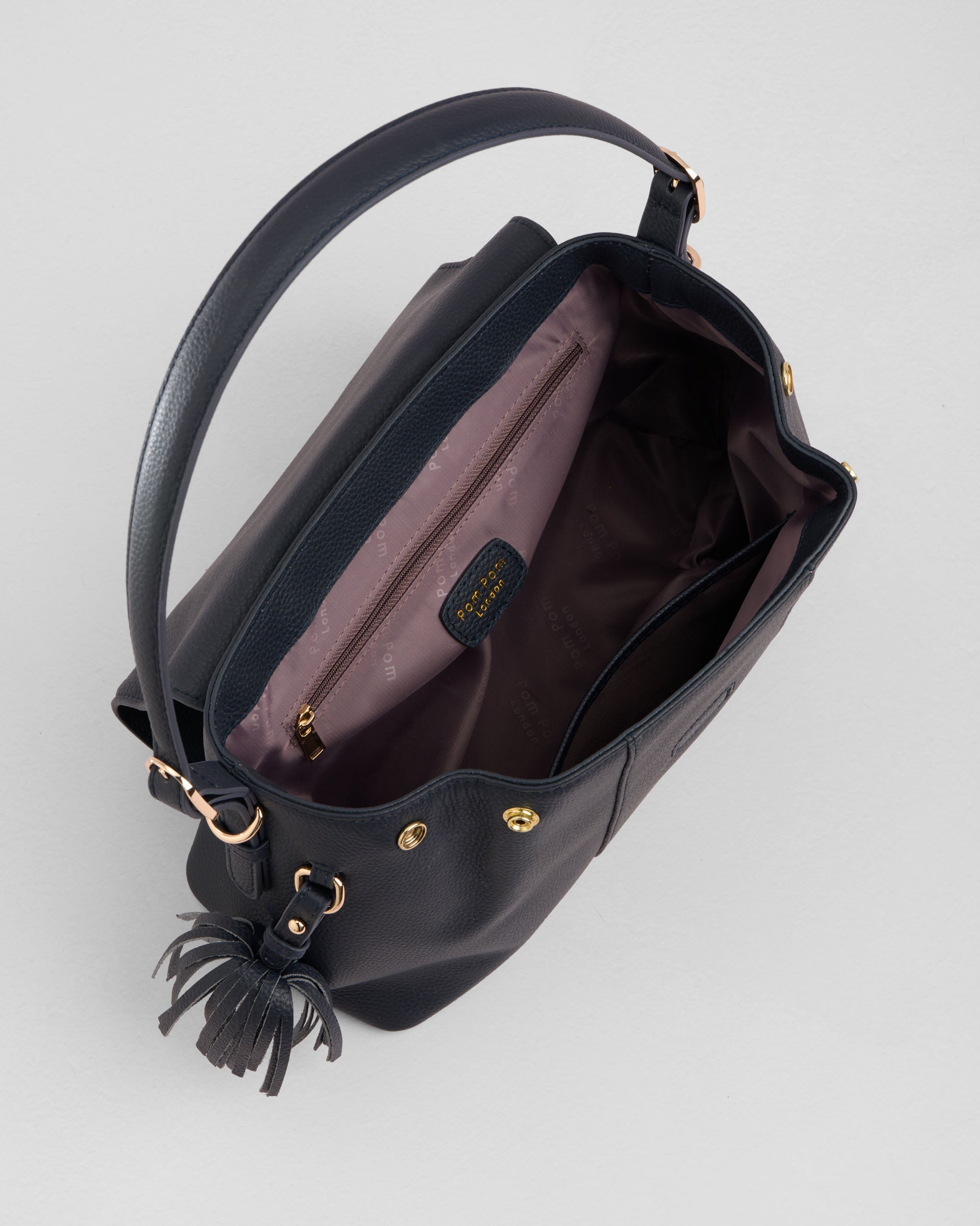 Pom Pom London Strand Bag Navy
