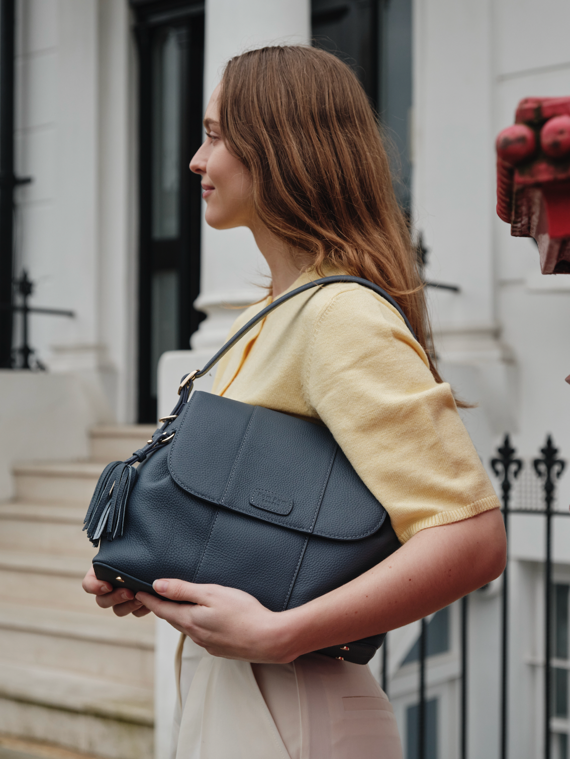 Pom Pom London Strand Bag Slate Blue