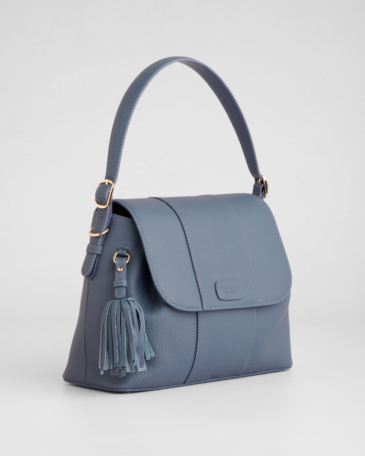 Pom Pom London Strand Bag Slate Blue