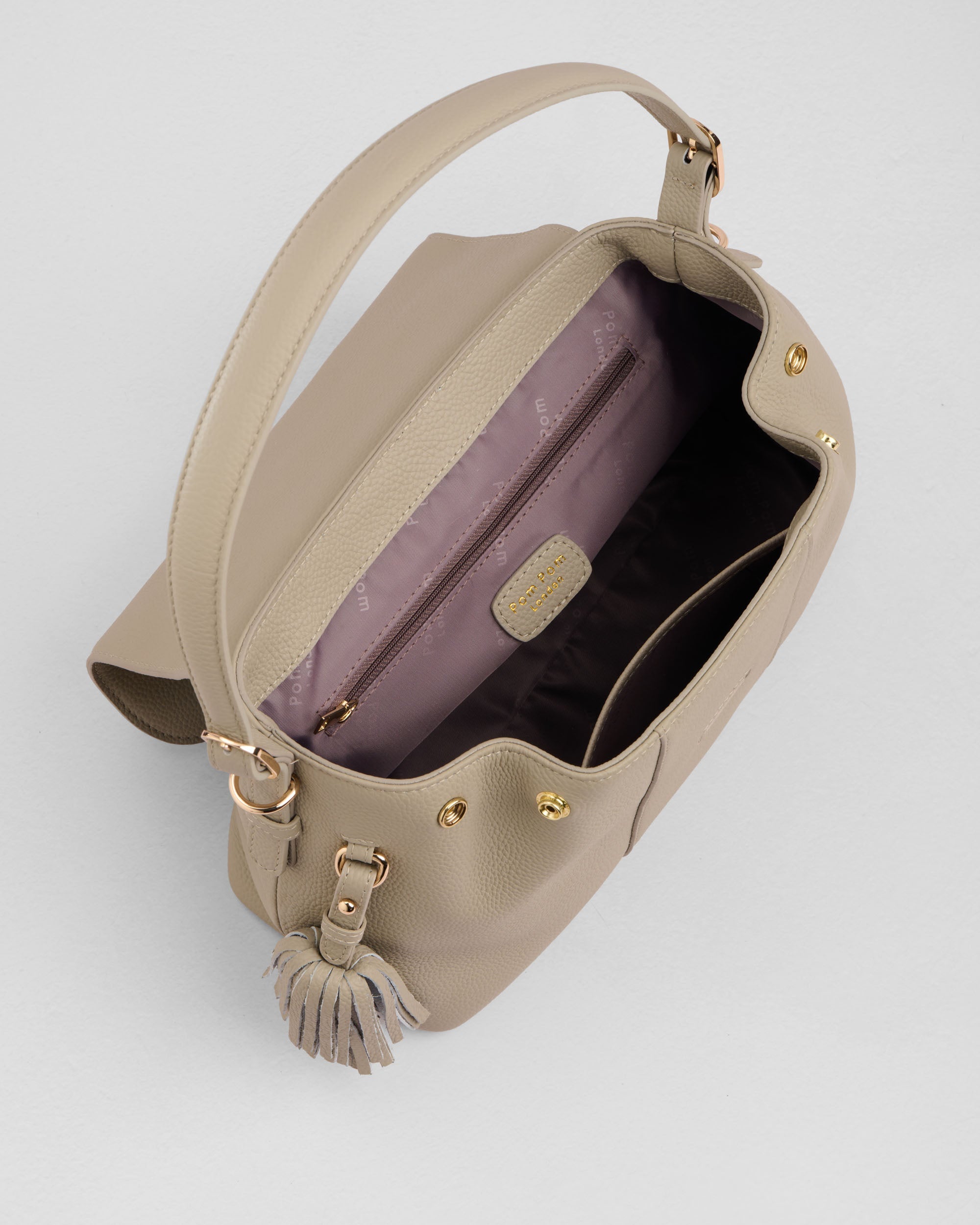 Pom Pom London Strand Bag Stone