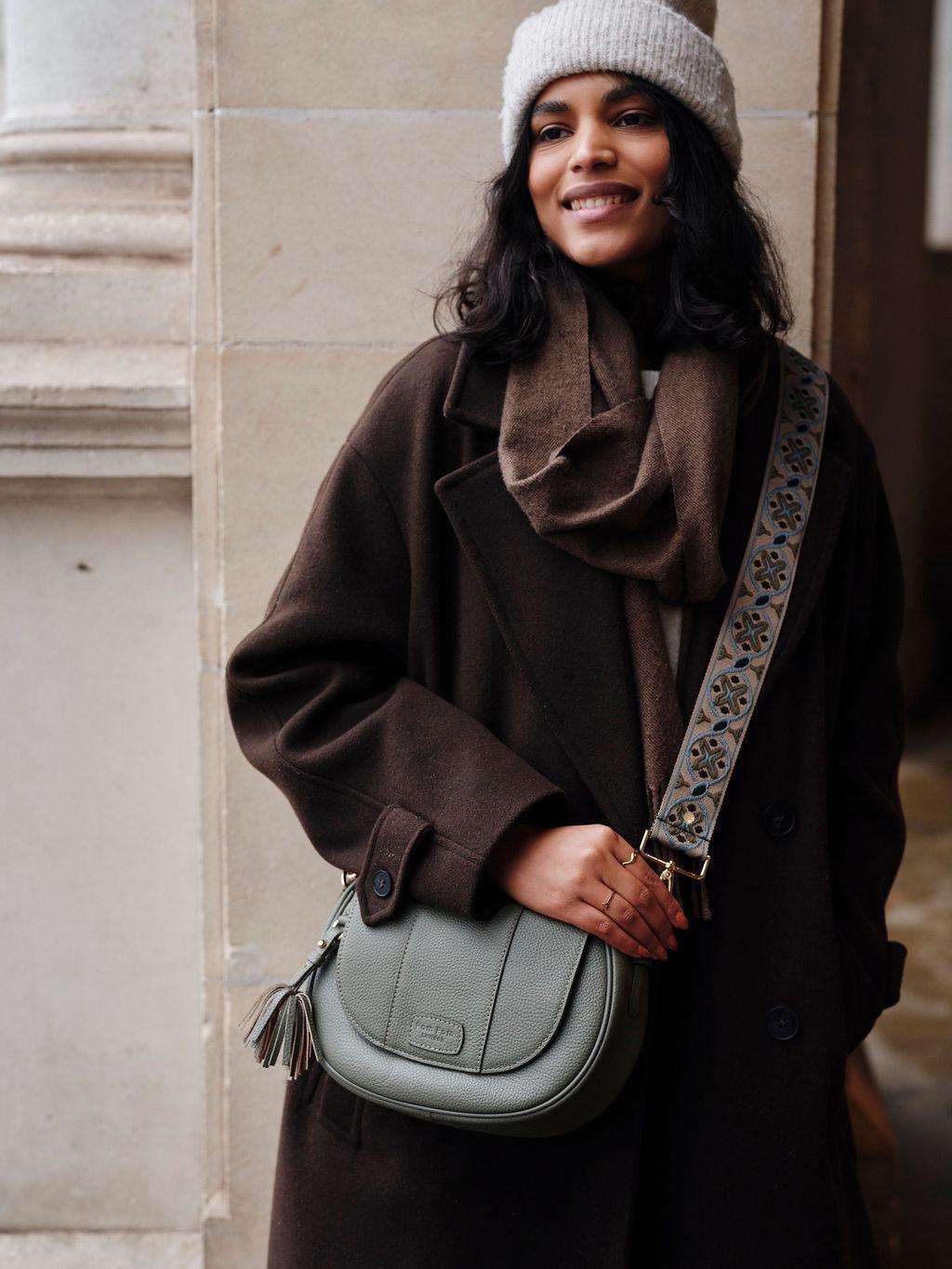 Pom Pom London Wilmington Bag Sage Green