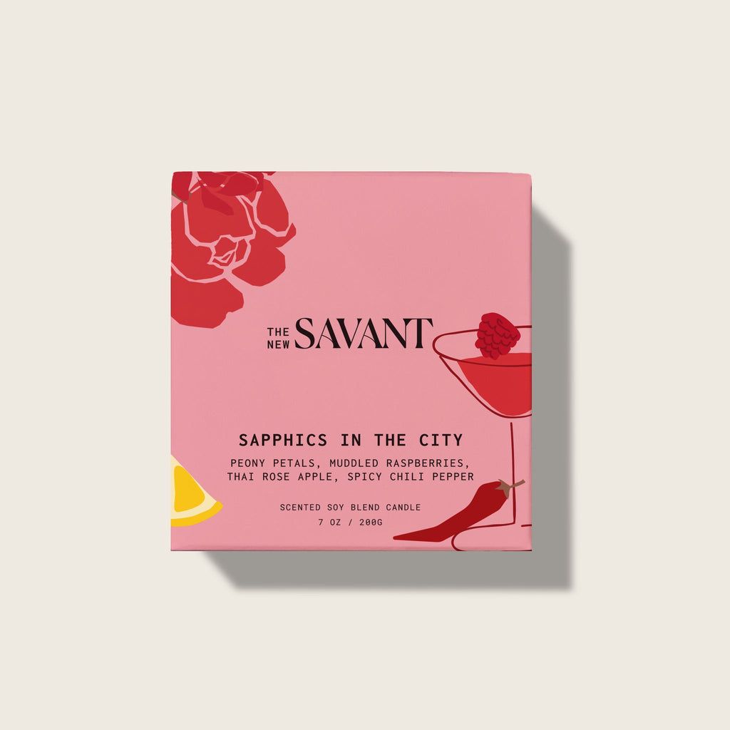 Sapphics in the City Candle 7oz box