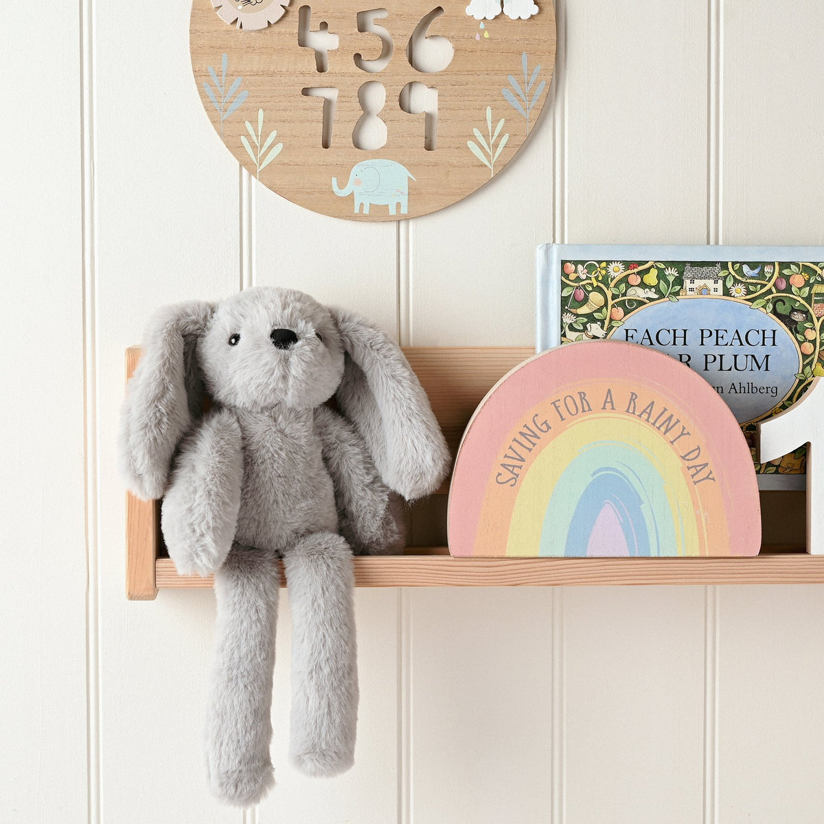 Theo The Plush Long Leg Grey Bunny 14 in 2