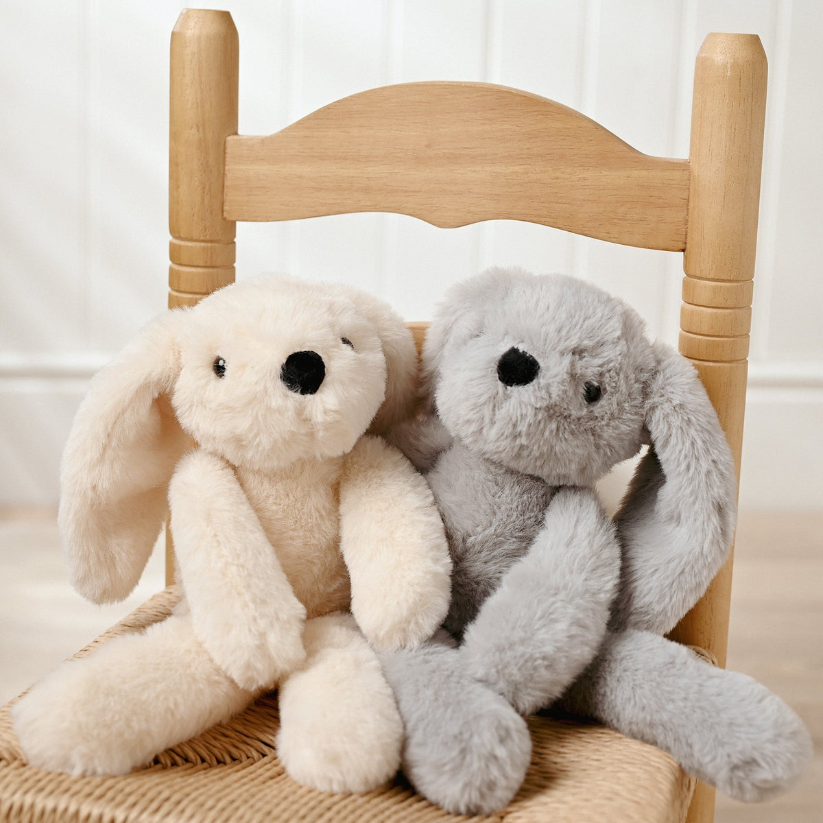 Theo The Plush Long Leg Grey Bunny 14 in 5