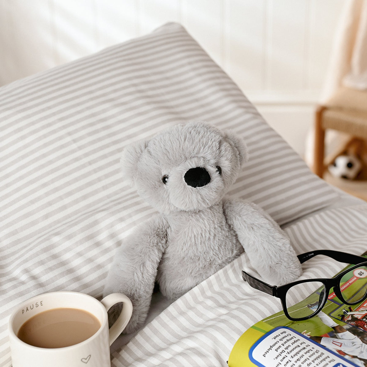 Ste The Plush Long Leg Grey Teddy Bear 12 in 2