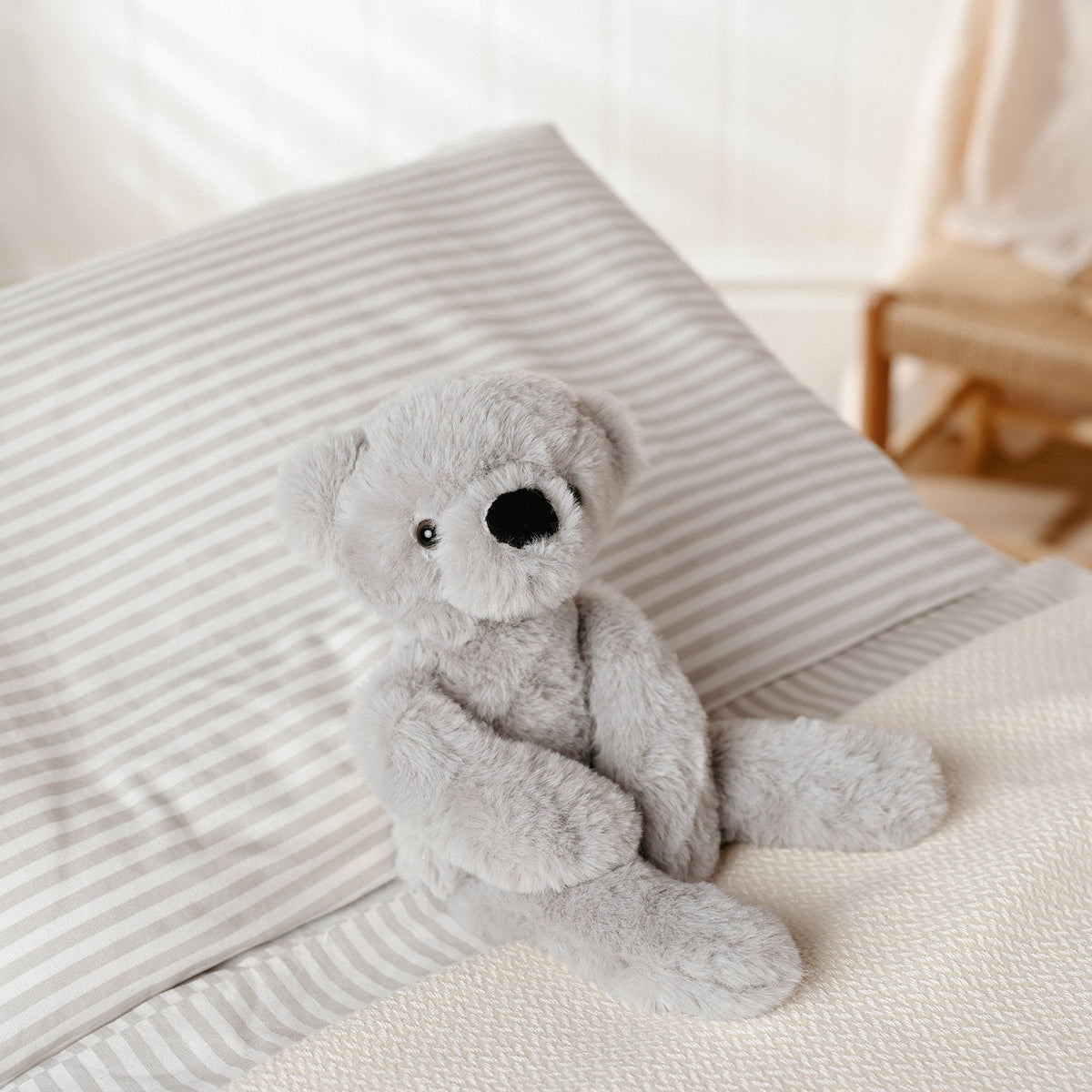 Ste The Plush Long Leg Grey Teddy Bear 12 in 5