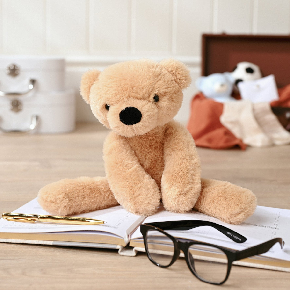 Hudson The Plush Long Leg Light Brown Teddy Bear 12 in 2
