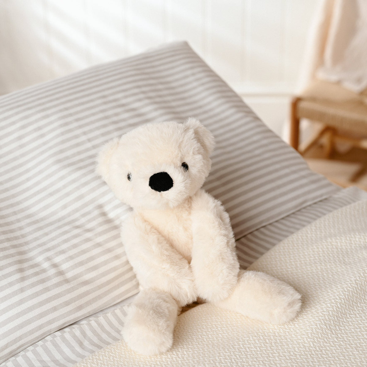 Lola The Long Leg Plush Cream Teddy Bear 12 in 5
