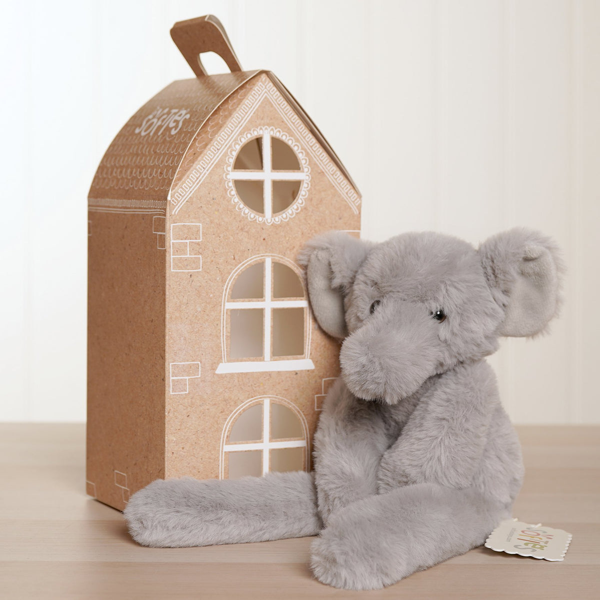 Nelly The Plush Long Leg Grey Elephant 14 in 5