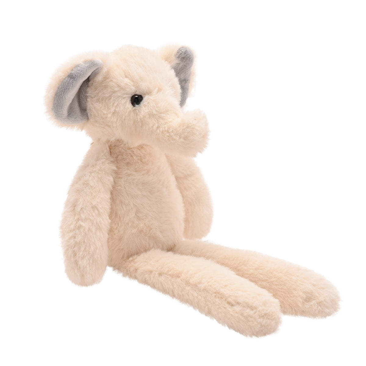 Ellie The Plush Long Leg Cream Elephant 14 in