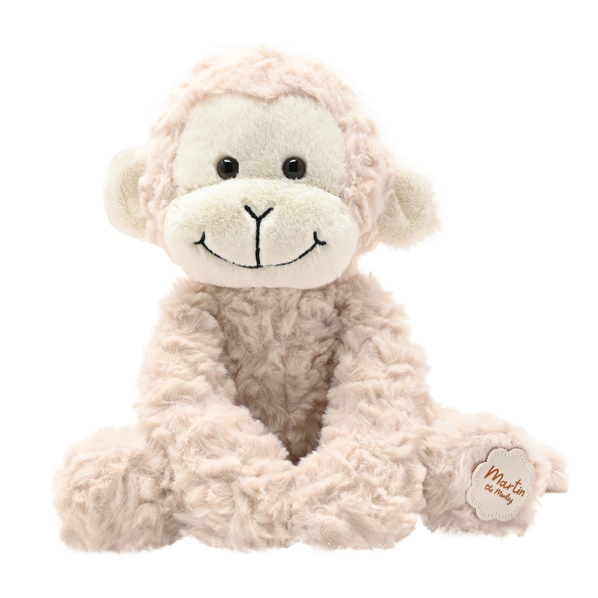 Martin The Plush Sitting Light Brown Monkey 9 in