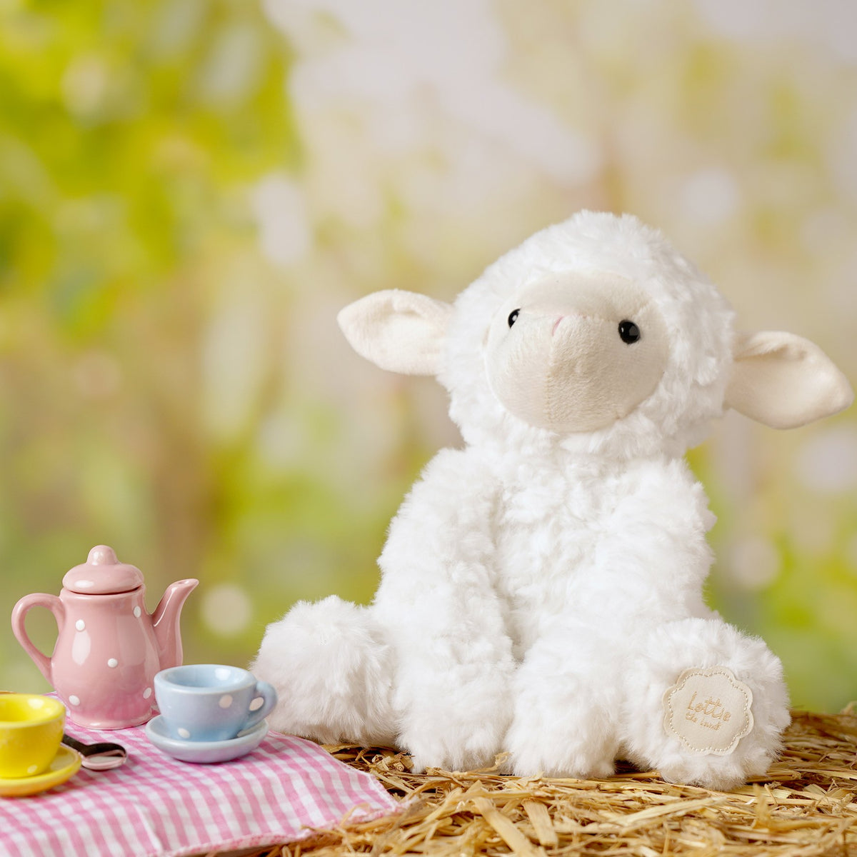 Lottie The Plush Sitting White Lamb 9 in 2