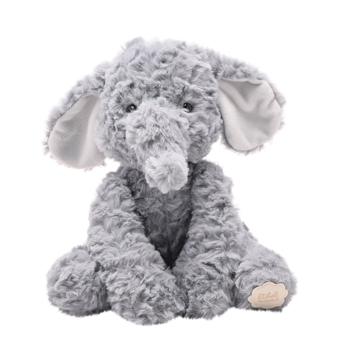 Ethel The Plush Sitting Grey Elephant 9 in