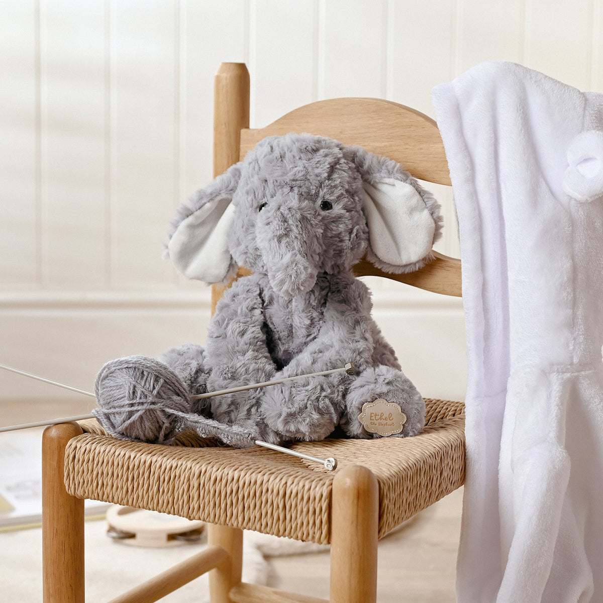 Ethel The Plush Sitting Grey Elephant 9 in 2