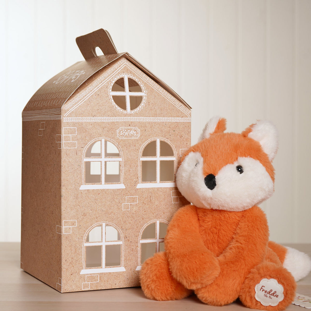 Freddie The Plush Sitting Brown Fox 9 in 5