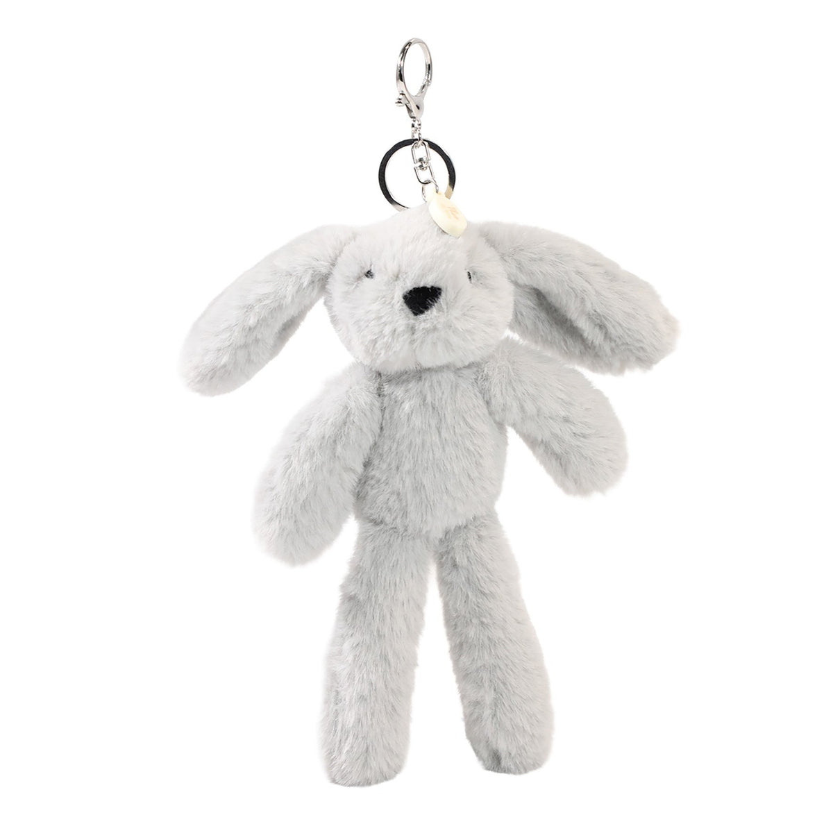 Theo The Plush Grey Bunny Keyring 2