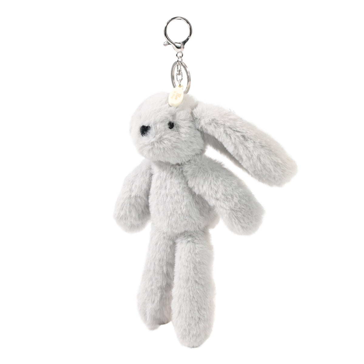 Theo The Plush Grey Bunny Keyring 3