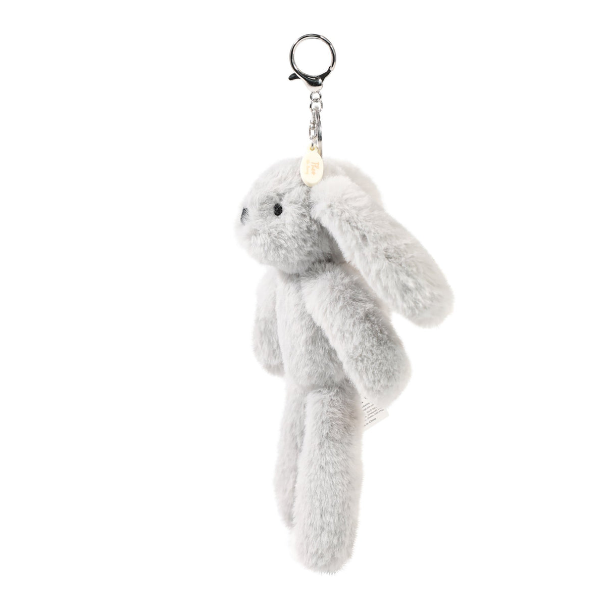 Theo The Plush Grey Bunny Keyring 4