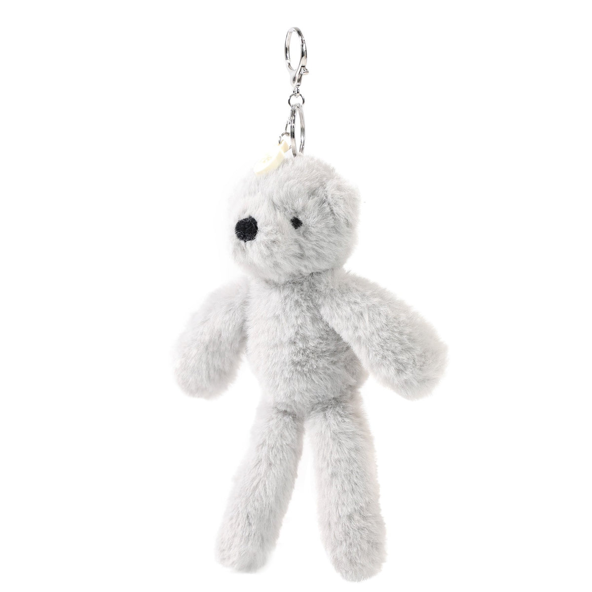 Ste The Plush Light Grey Bear Keyring 3
