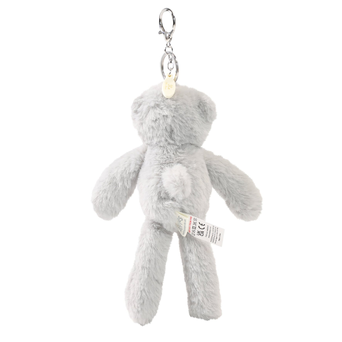 Ste The Plush Light Grey Bear Keyring 5
