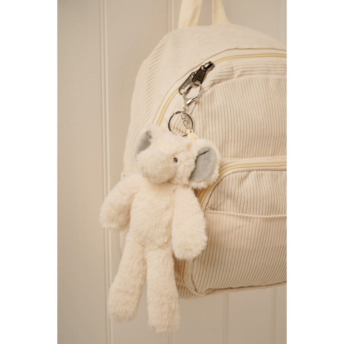 Ellie The Plush Cream Elephant Keyring