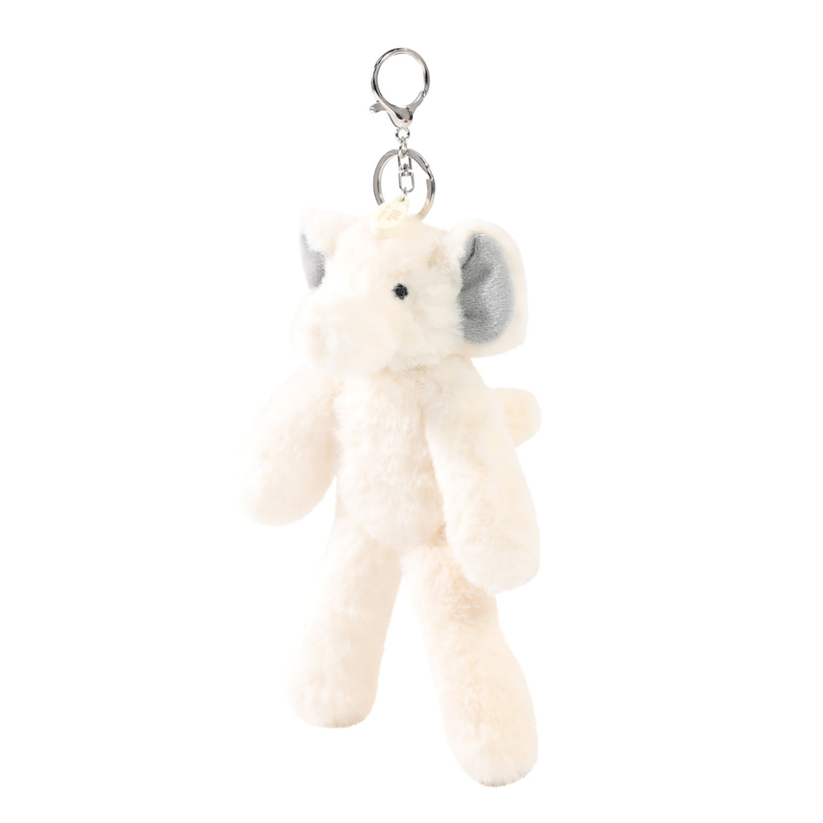 Ellie The Plush Cream Elephant Keyring 3