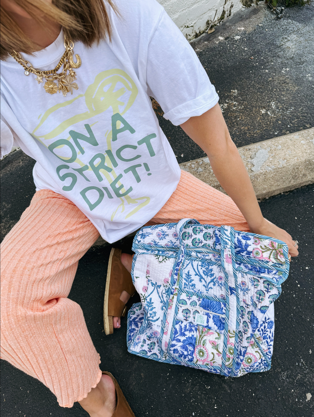 On a Strict Diet Graphic Tee - White
